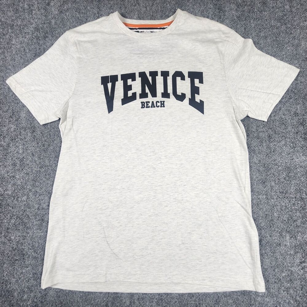 Denim-and-flower Men's Grey T-shirt